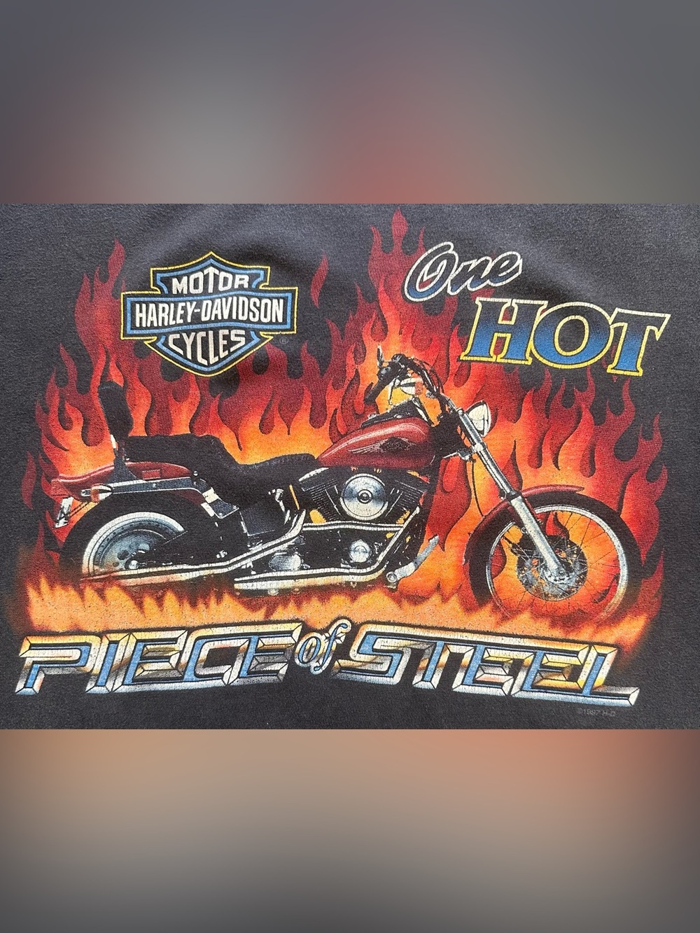 Vintage One Hot Piece of Steel Chicago Harley Davidson T Beefy-T | R.K. Stratman